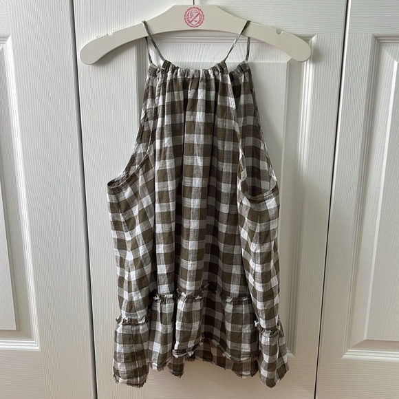Anthropologie Cloth & Stone Gingham Halter Top - Picture 2 of 4
